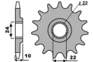 Pignon PBR acier standard 402 - 520
