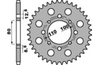 Pignon PBR acier standard 333 - 520