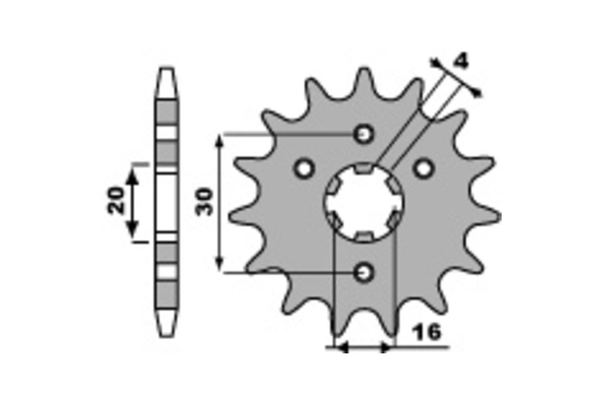 Pignon PBR acier standard 517 - 428