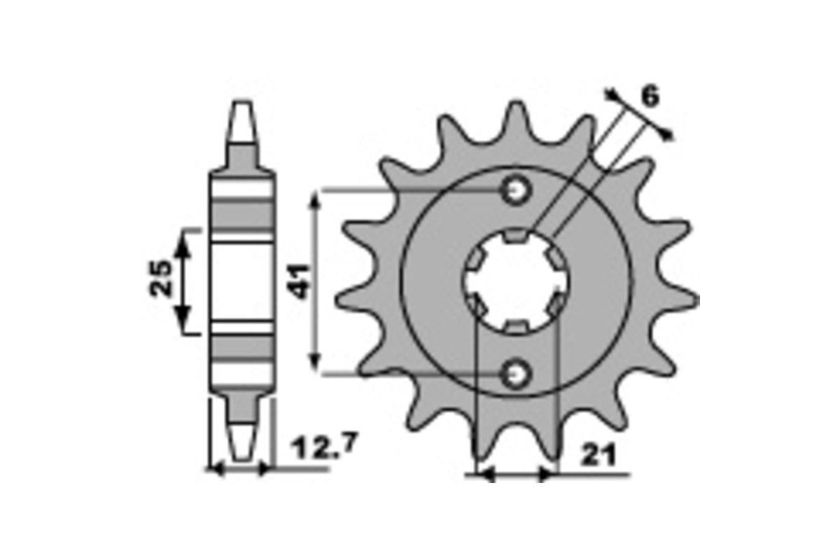 Pignon PBR acier standard 288 - 530