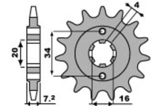 Pignon PBR acier standard 2247 - 520