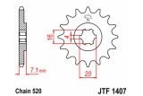 Pignon JT SPROCKETS acier standard 1407 - 520