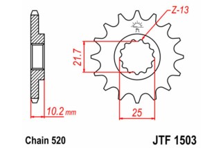 Pignon JT SPROCKETS acier standard 1503 - 525