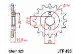 Pignon JT SPROCKETS acier standard 495 - 520
