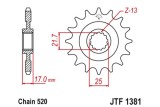 Pignon JT SPROCKETS acier anti-bruit 1381 - 520