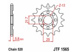 Pignon JT SPROCKETS acier standard 1565 - 520