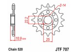 Pignon JT SPROCKETS acier standard 707 - 520