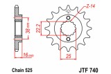 Pignon JT SPROCKETS acier standard 740 - 525