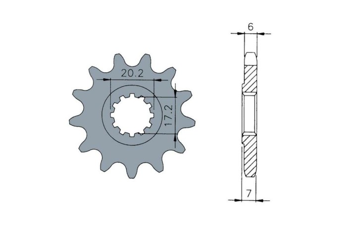Pignon TECNIUM acier standard 1120 - 420