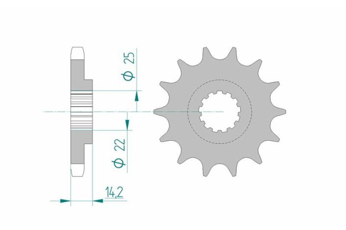 Pignon AFAM acier standard 22601 - 630