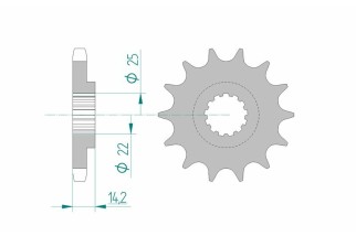 Pignon AFAM acier standard 22601 - 630