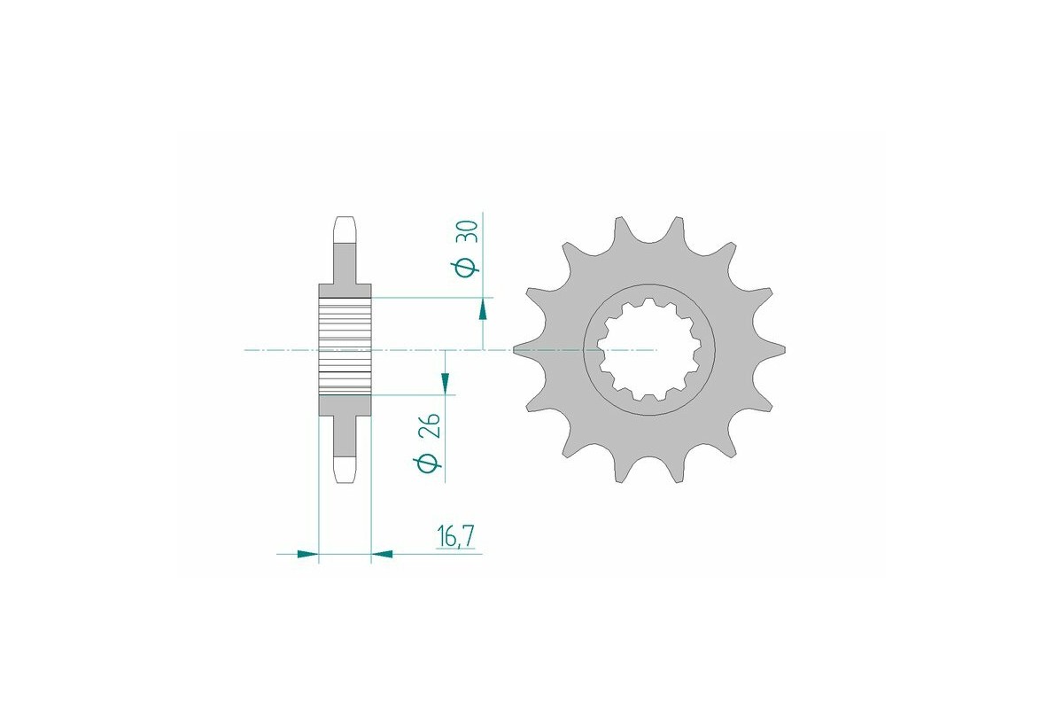 Pignon AFAM acier standard 20612 - 525
