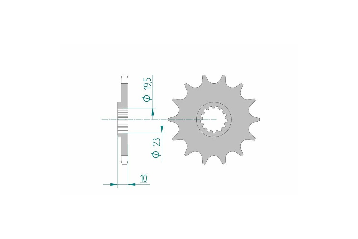 Pignon AFAM acier anti-boue 22303 - 520