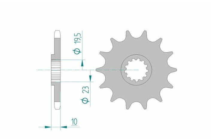 Pignon AFAM acier anti-boue 22303 - 520