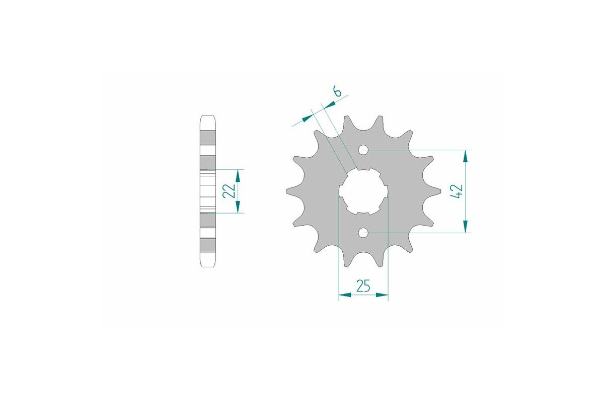 Pignon AFAM acier standard 20400 - 530