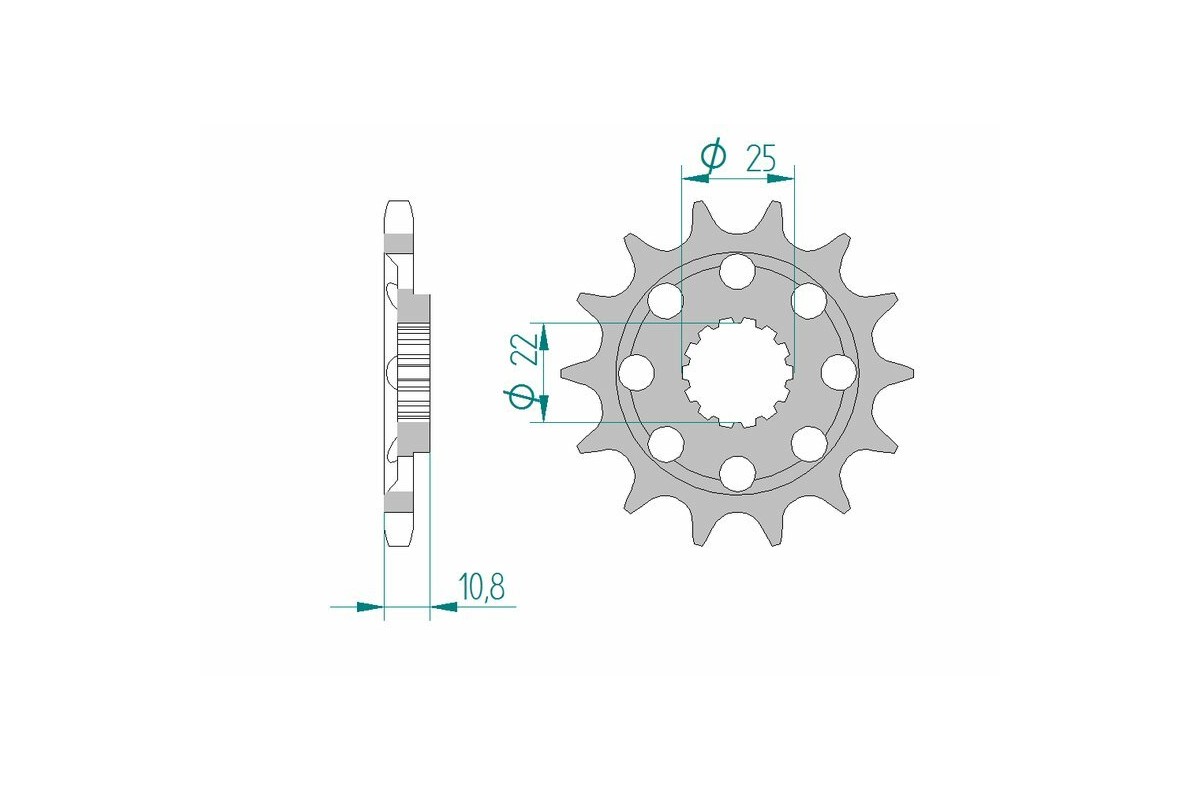 Pignon AFAM acier standard 94807 - 525