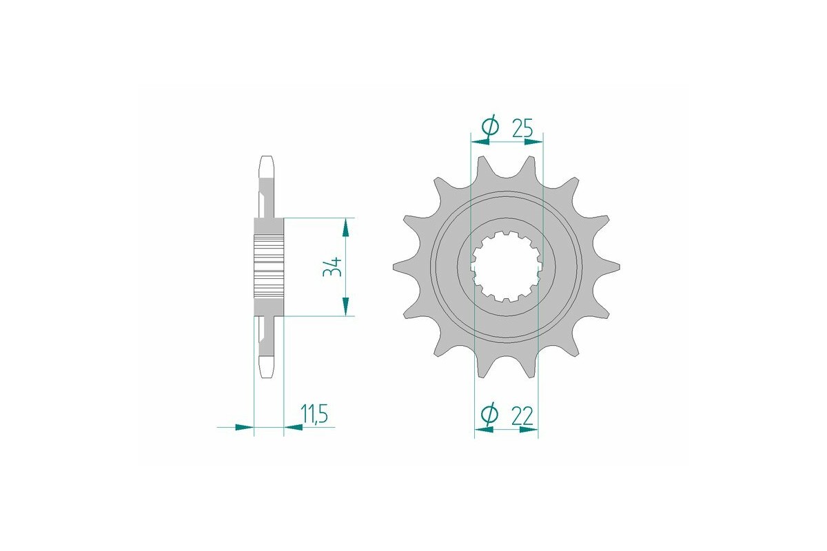 Pignon AFAM acier standard 43400 - 520