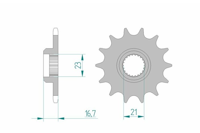 Pignon AFAM acier standard 21506 - 520
