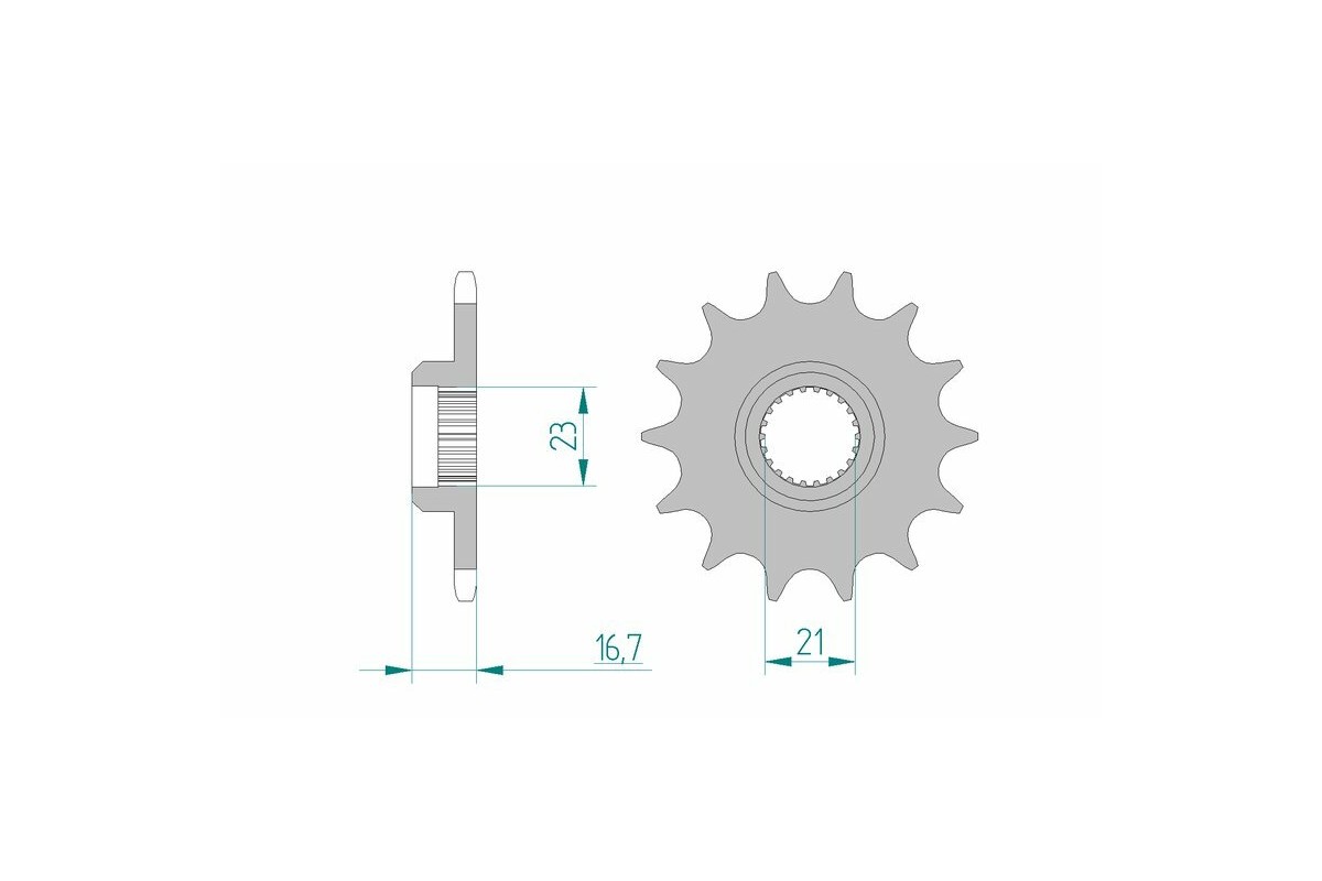 Pignon AFAM acier standard 21506 - 520