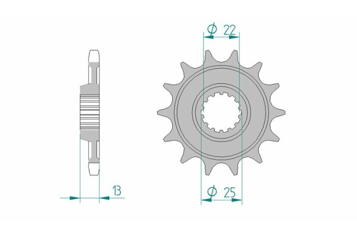 Pignon AFAM acier standard 94902 - 525