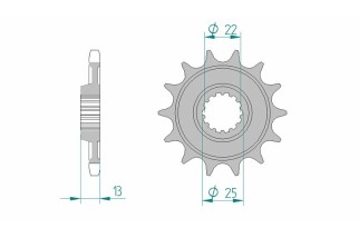 Pignon AFAM acier standard 94902 - 525