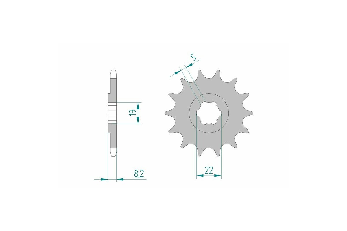 Pignon AFAM acier standard 22302 - 520