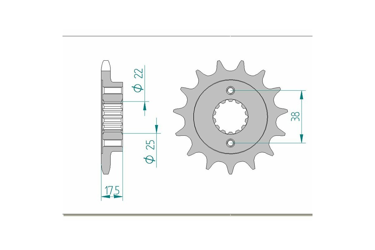 Pignon AFAM acier standard 52616 - 525