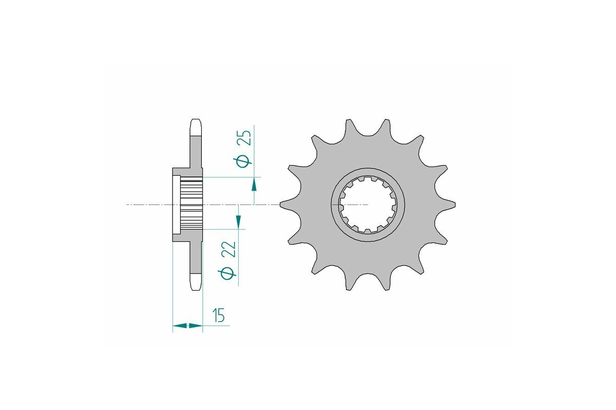 Pignon AFAM acier standard 24510 - 520