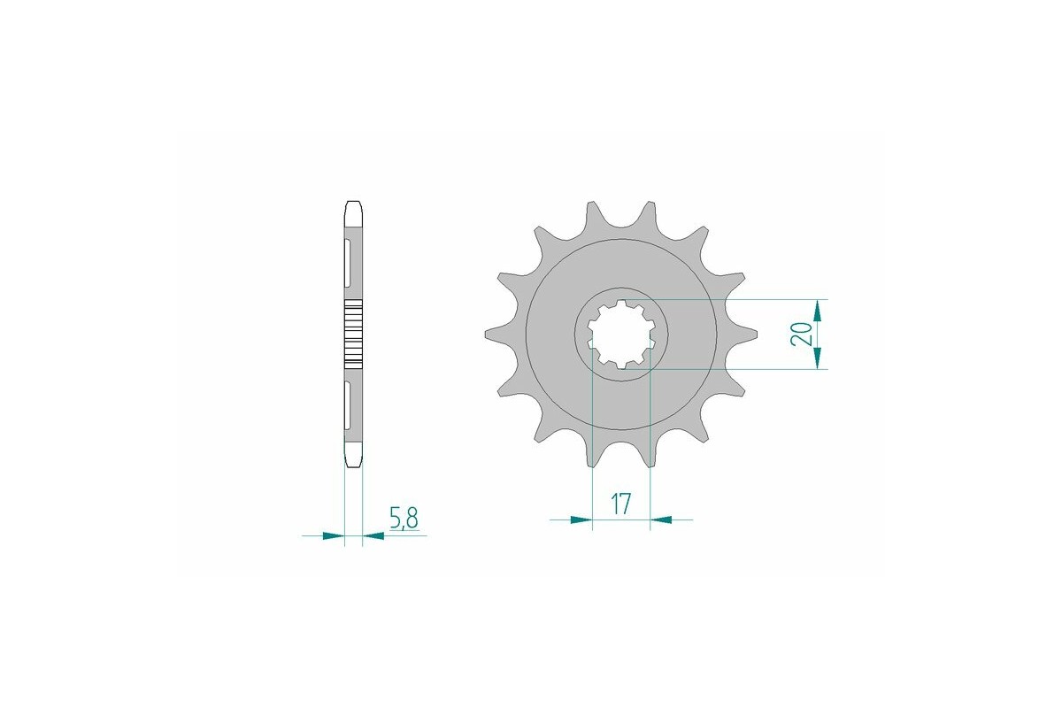 Pignon AFAM acier anti-boue 24304 - 520