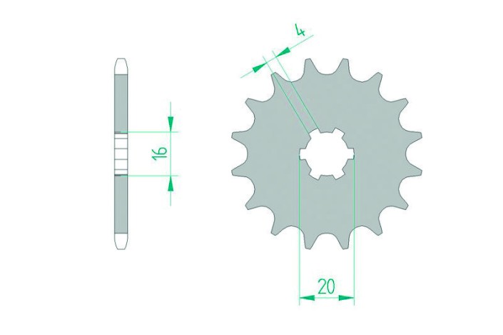 Pignon AFAM acier standard 30100 - 420