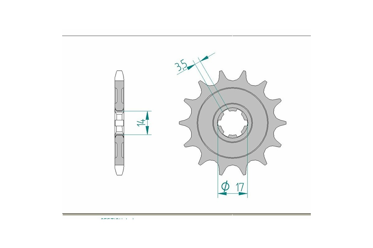 Pignon AFAM acier standard 24203 - 428
