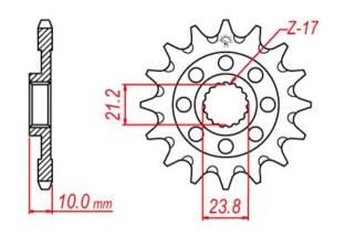 Pignon JT SPROCKETS acier anti-boue 1443 - 520
