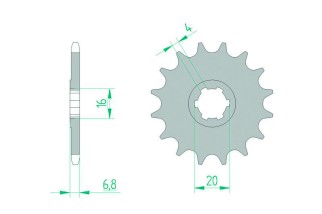 Pignon AFAM acier standard 22103 - 420