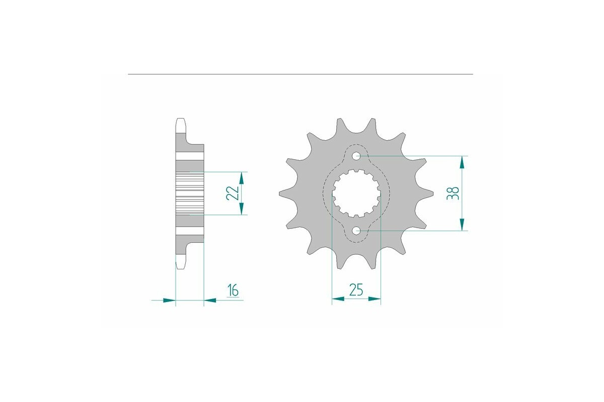 Pignon AFAM acier standard 52604 - 520