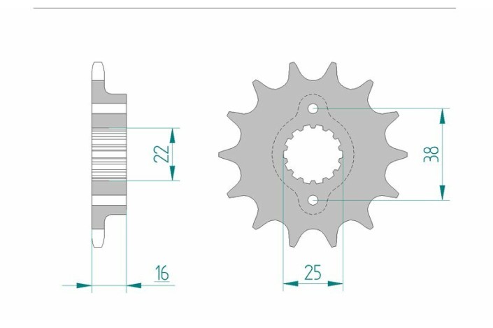 Pignon AFAM acier standard 52604 - 520