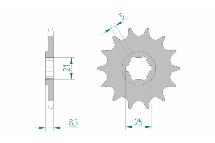 Pignon AFAM acier standard 24302 - 520