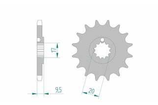 Pignon AFAM acier standard 94202 - 428