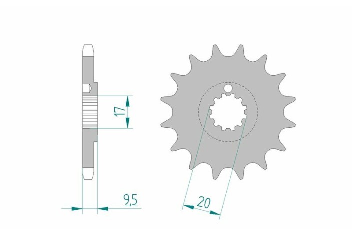 Pignon AFAM acier standard 94202 - 428