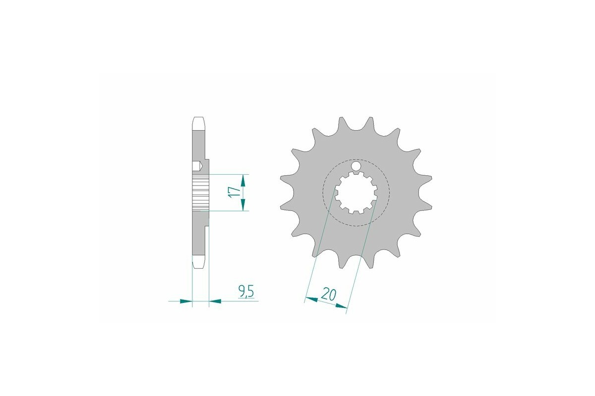 Pignon AFAM acier anti-boue 94202 - 428