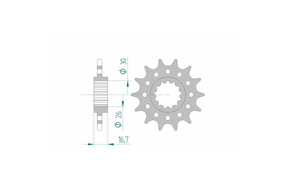 Pignon AFAM acier standard 20608 - 520