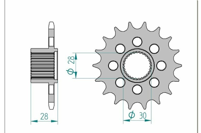 Pignon AFAM acier standard 37601 - 525