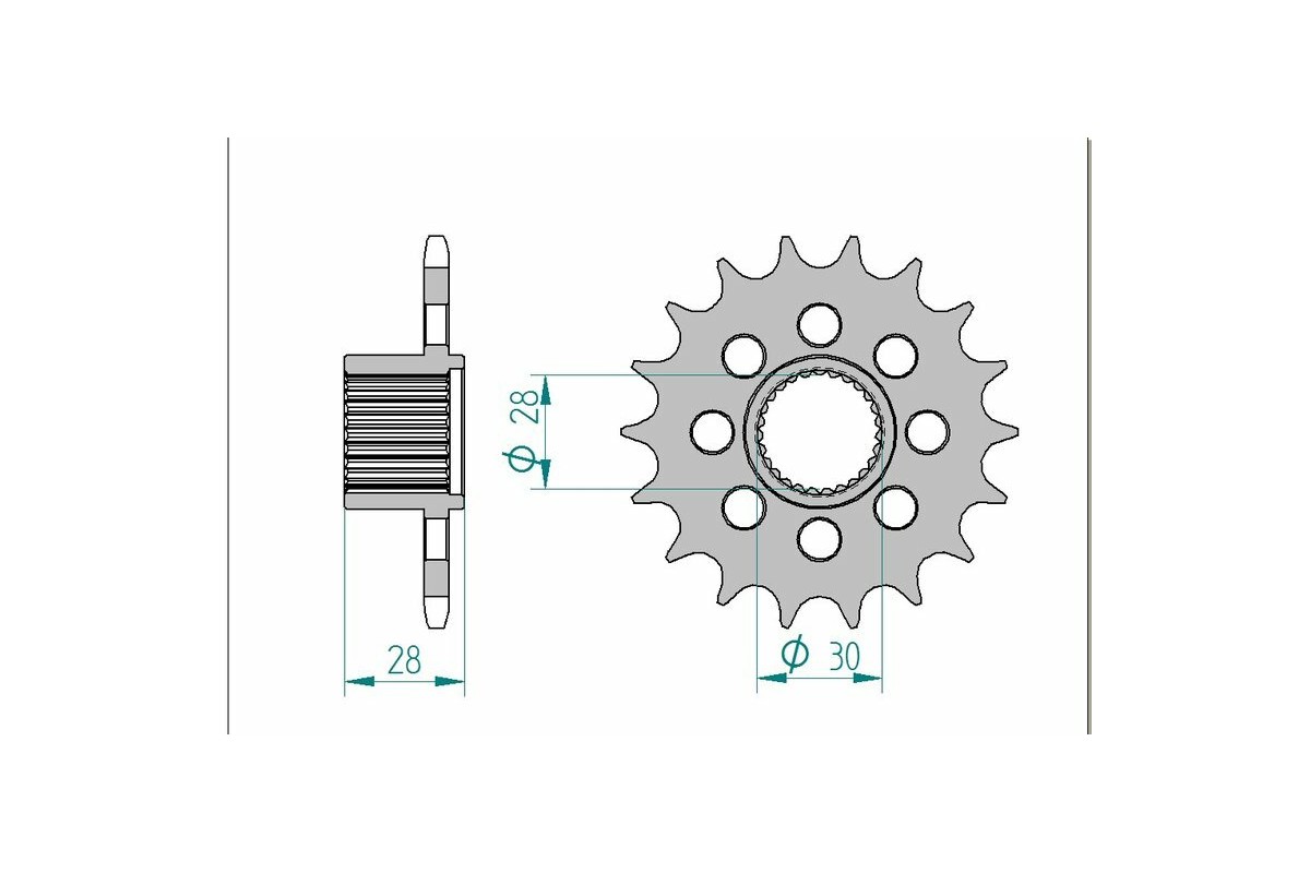 Pignon AFAM acier standard 37601 - 525