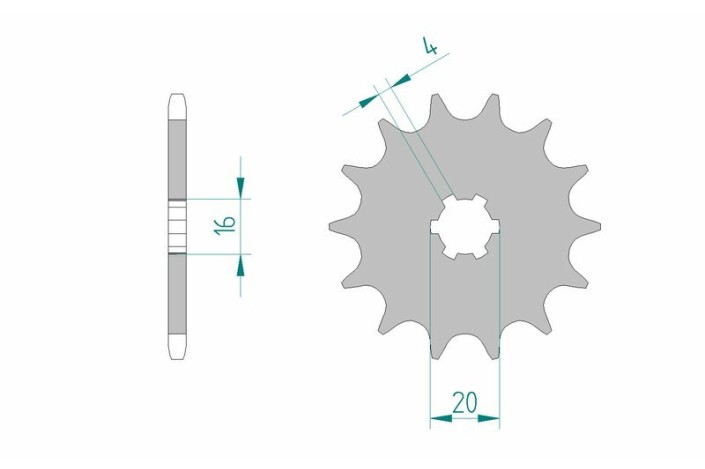 Pignon AFAM acier standard 30200 - 520
