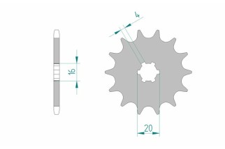 Pignon AFAM acier standard 30200 - 520