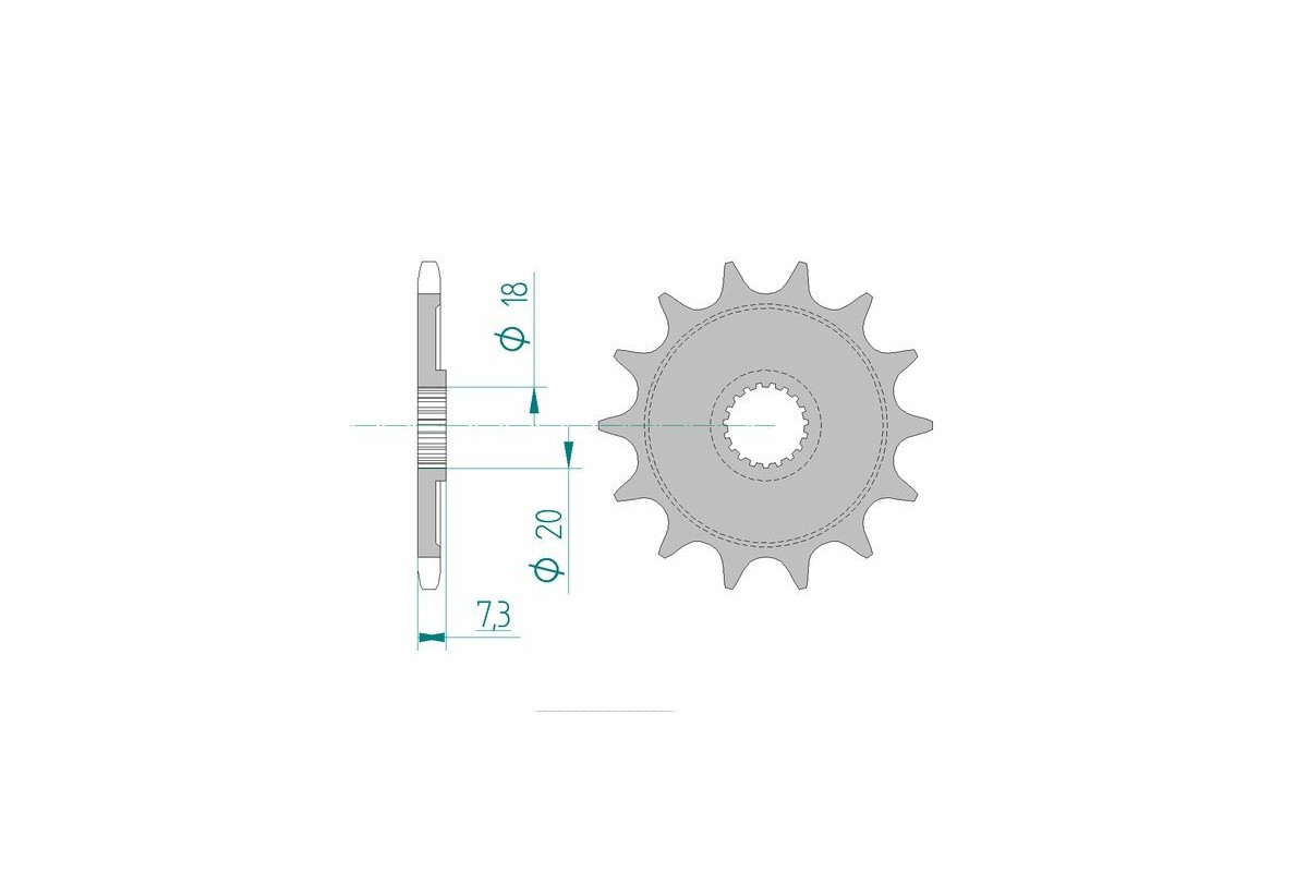 Pignon AFAM acier anti-boue 20206 - 520