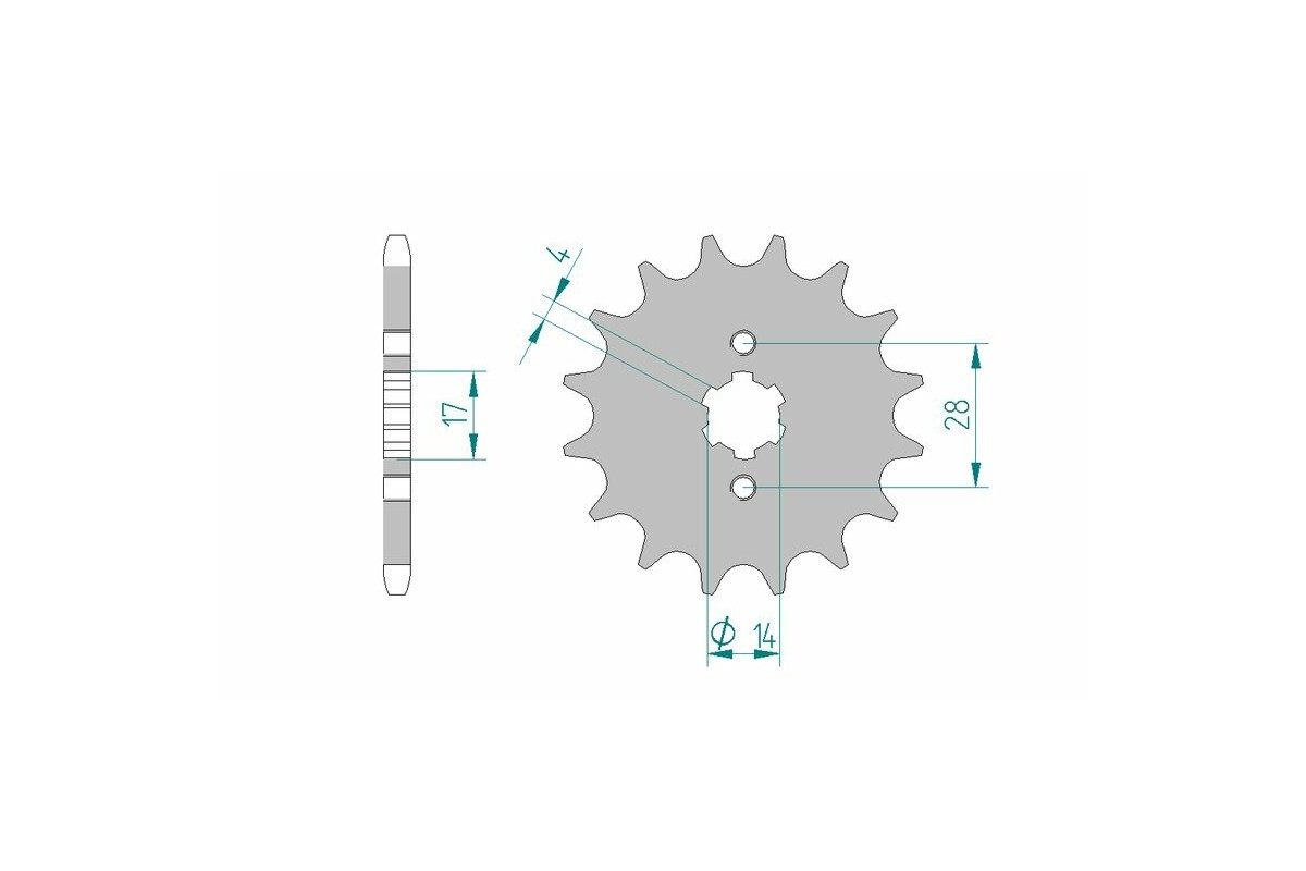 Pignon AFAM acier standard 49200 - 428