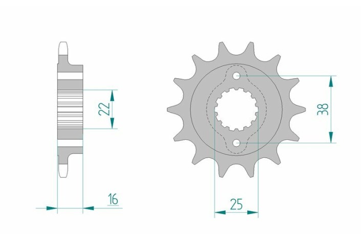 Pignon AFAM acier standard 52610 - 520