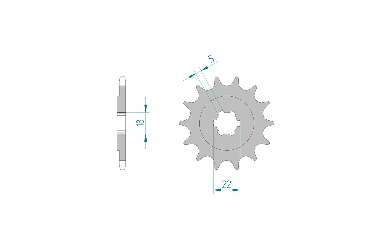Pignon AFAM acier standard 24201 - 520