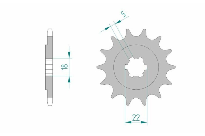 Pignon AFAM acier standard 24201 - 520