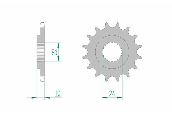 Pignon AFAM acier standard 61301 - 520